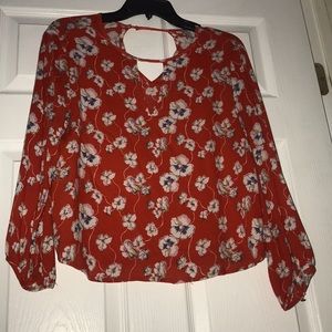 flower printed blouse